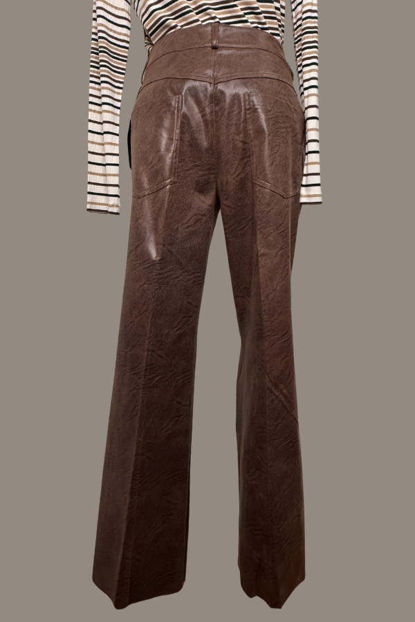 Vegan Leather Pant | Pecan