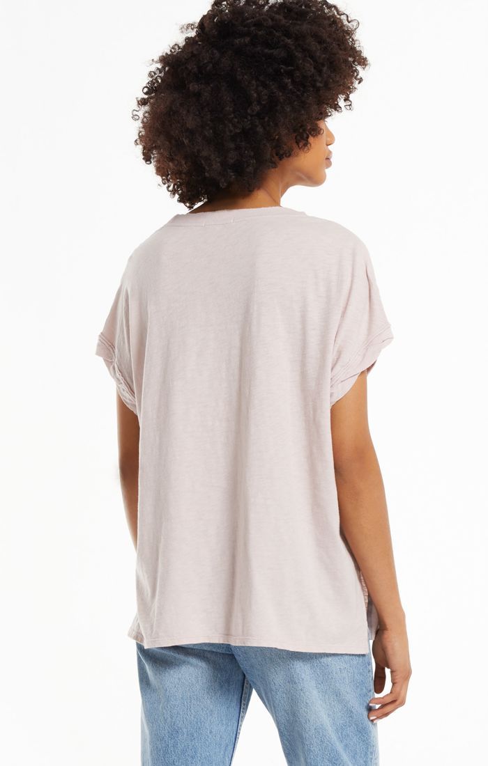 Z Supply Farren Slub Weekender Tee | Black, Lavender, White