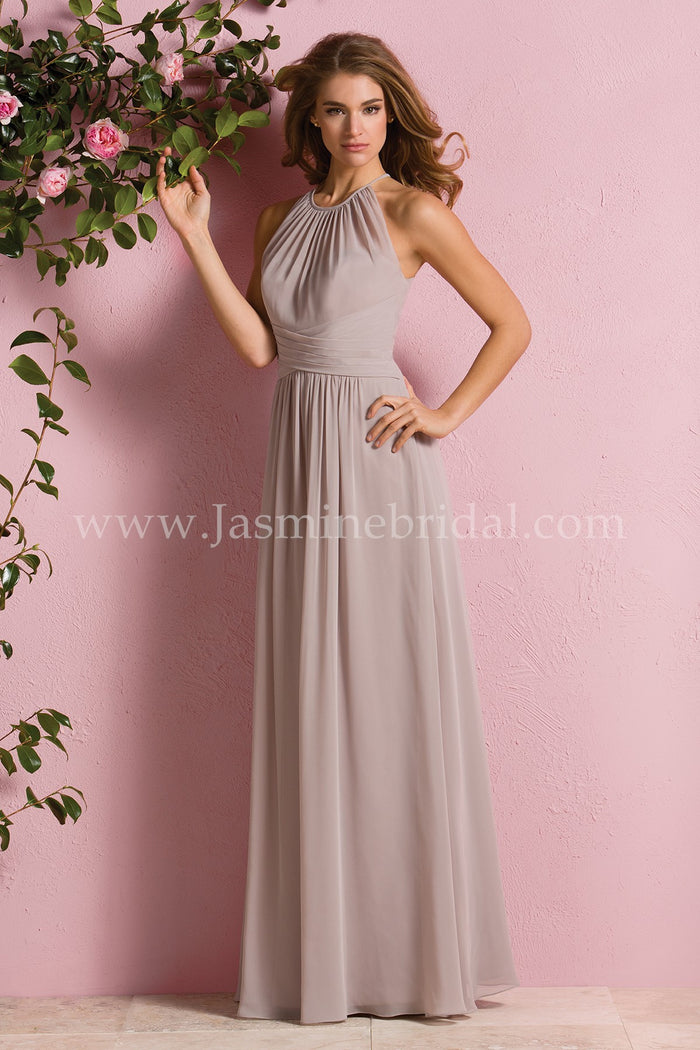 Poly Chiffon A-Line Halter Dress - Available Long or Short  In Store ONLY- Several Colors - Sizes 00-34  - Also Available in Maternity 04-28 -