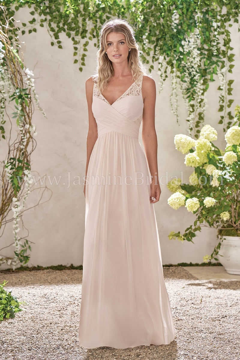 poly chiffon dress Poly USA 25024 - Long Chiffon A-line Dress