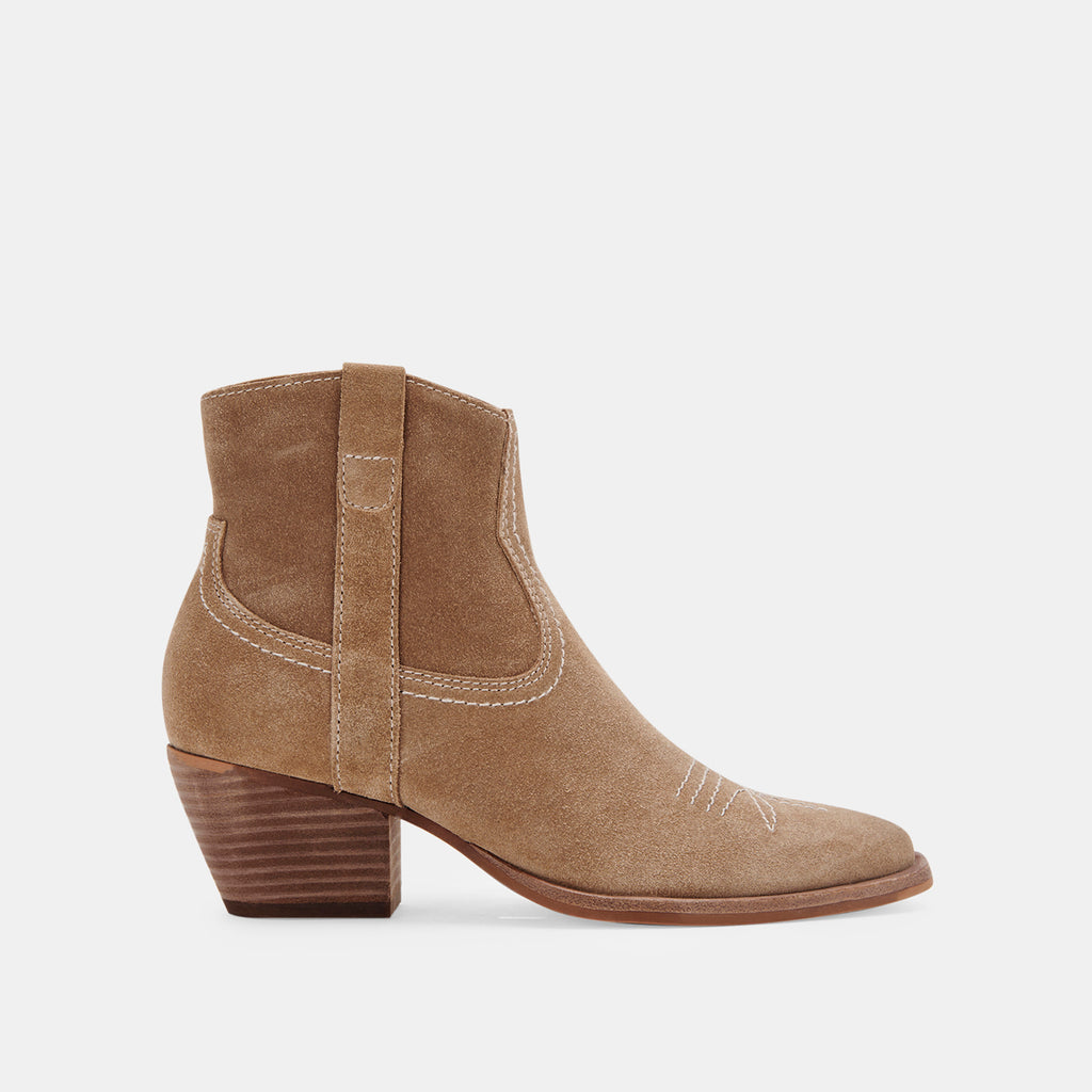 Silma Suede Ankle Bootie | Truffle