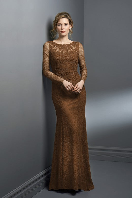 Jade Couture K198053 Long Sleeve Lace Gown
