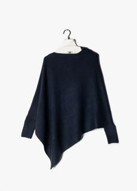 Triangle Poncho with Sleeves | Black, Ivory, Camel