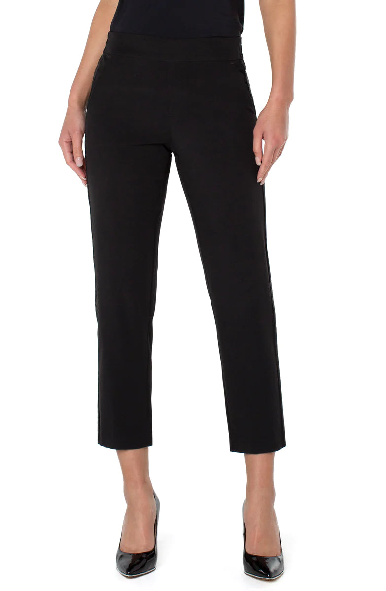 Slone Pull on Trouser with Shimmer | Black