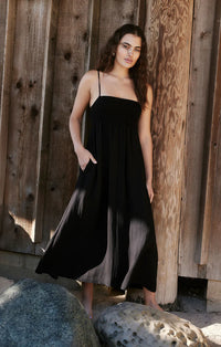 Beachside Midi Dress | Black, Otter