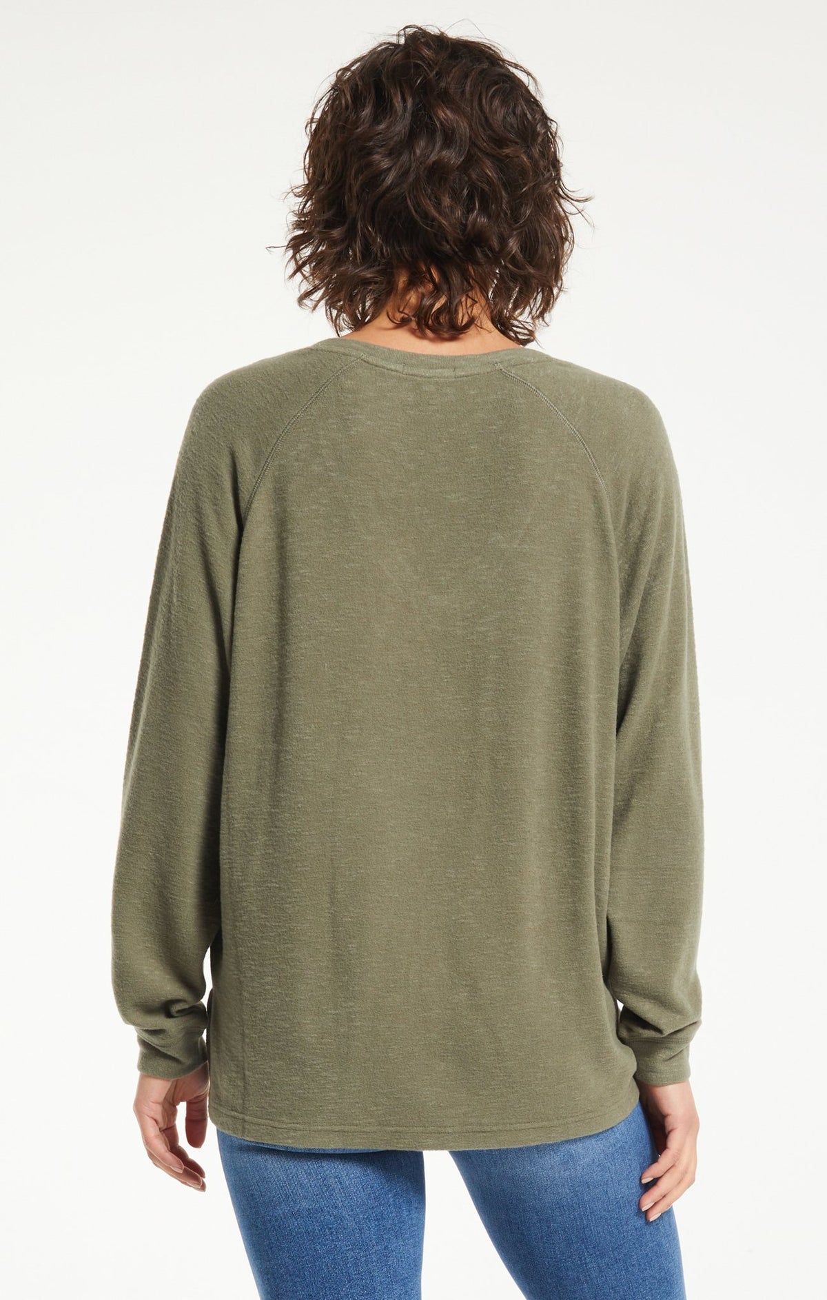 Lyndell Brushed Slub Knit Sweater Top | Charcoal, Sandstone, Dusty Olive