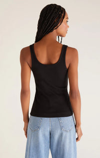 Audrey Rib Tank | Black, White, Mocha