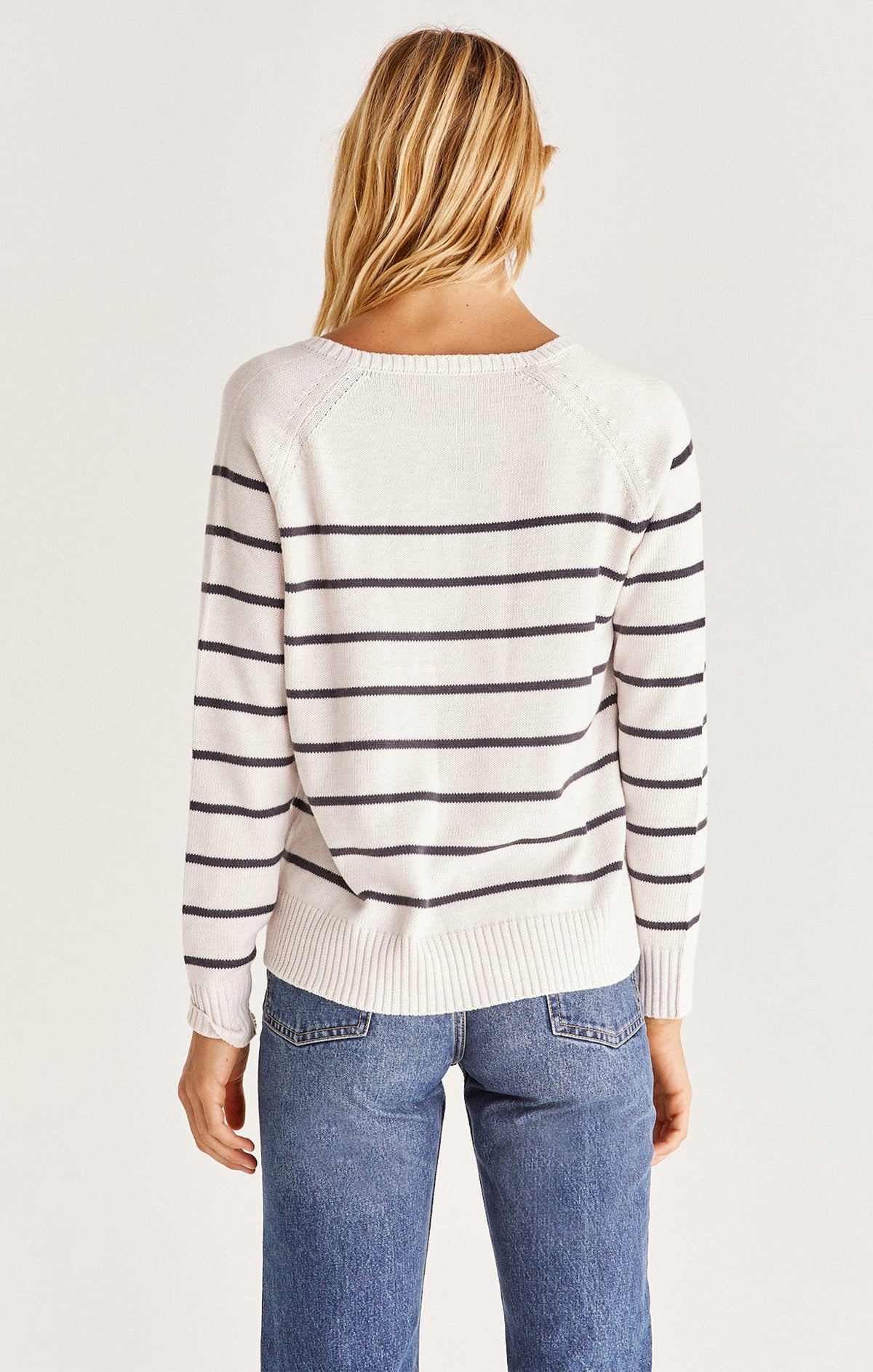 Andi Stripe Henley Relaxed Fit Sweater