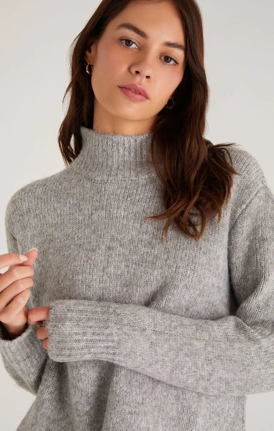 Myla Turtleneck Sweater | Heather Gray