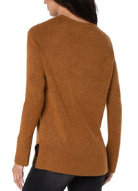 Raglan Sweater With Slits | Autumn Heather