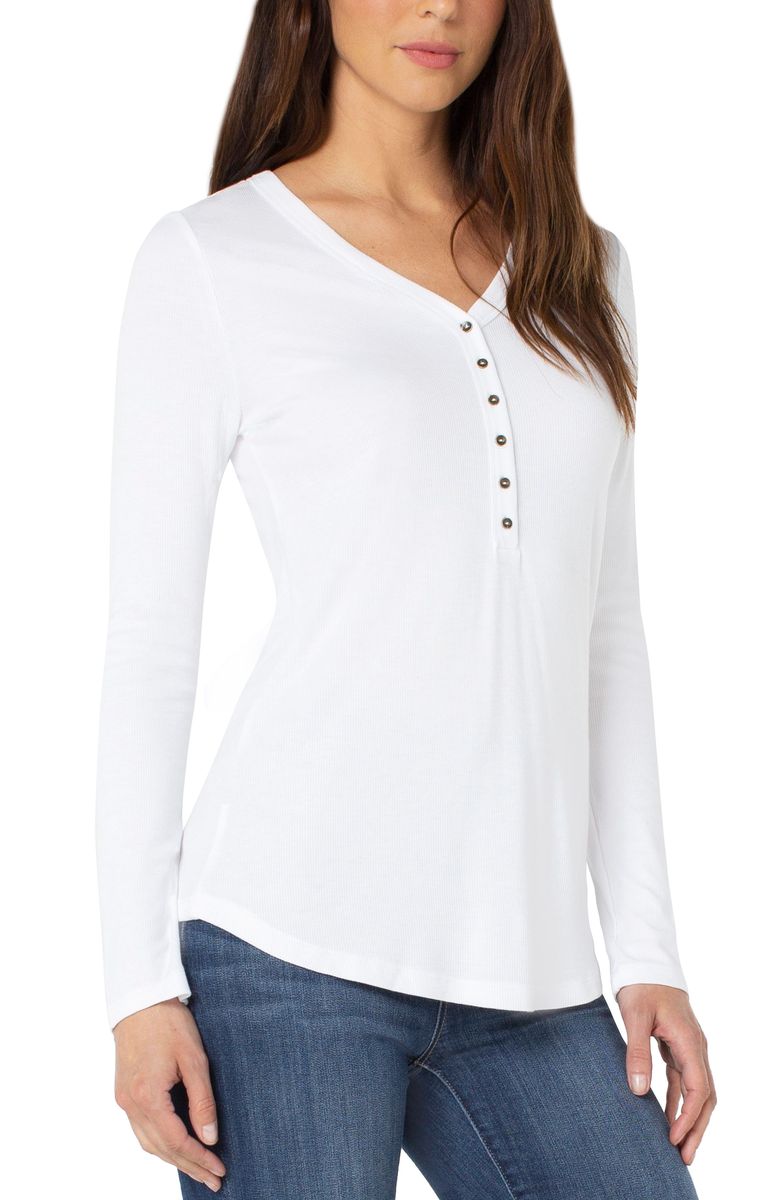 Min Rib Henley Long sleeve Shirt | Navy, Cream – Harriman Clothing Co.