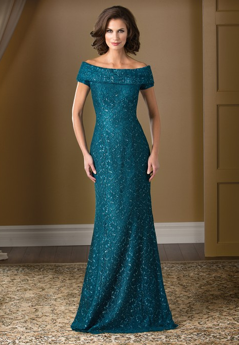 Jade Couture K178016 Off The Shoulder Boat Lace Gown