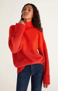 Poppy Striped Sweater | Red