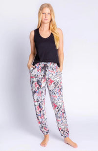PJ Salvage Abstract Multi Color Knit Jogger Pant