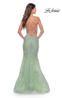 La Femme 31598 Mermaid Tulle/Lace Bodice Gown