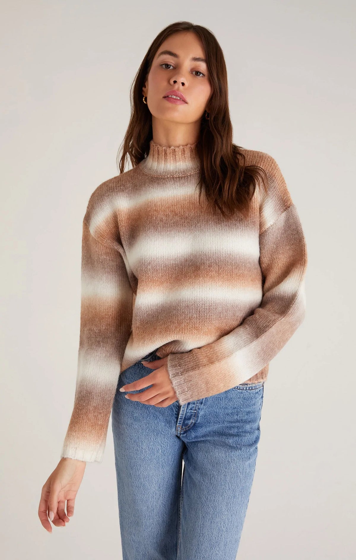 Luella Marled Sweater | Taupe